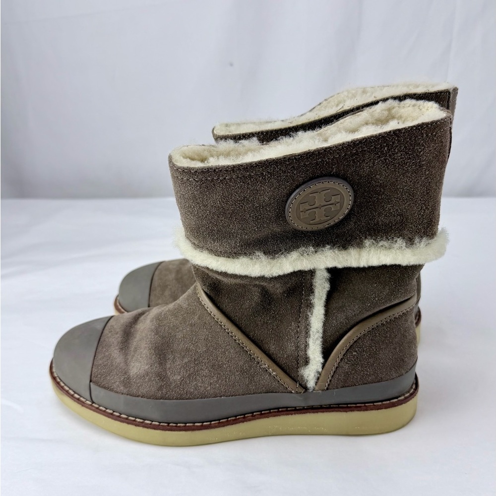 Tory Burch Brown Suede Winter Boots - Picture 4 of 10